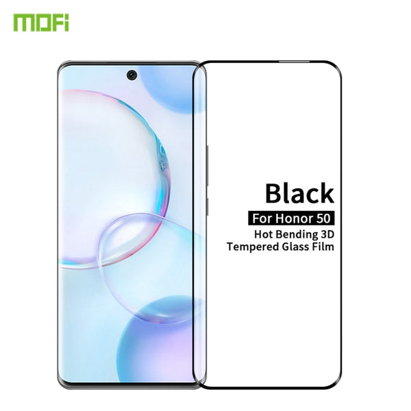 MOFI 9H 3D Explosion Proof Thermal Bending Full Screen Covered With Tempered Glass Film, For Honor 50, For Honor 50 Pro