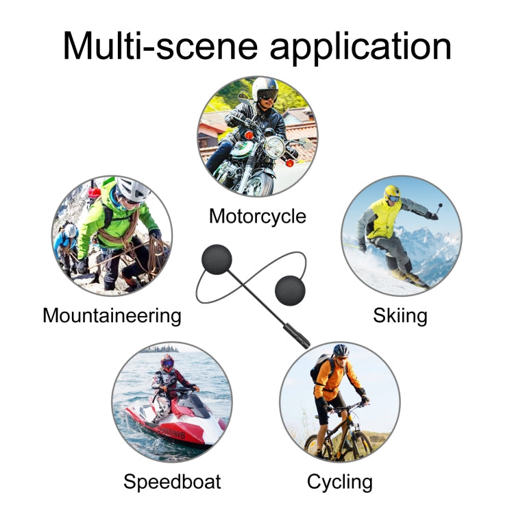 T4 Motorcycle Helmet Bluetooth Headsets BT 5.0 Stereo Automatically Connect to Support SIRI, T4