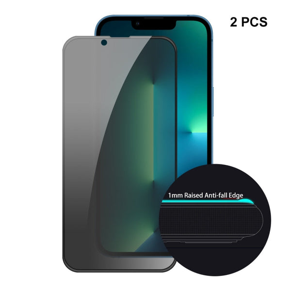 2 PCS ENKAY Hat-Prince Full Coverage Anti-drop Privacy Screen Protector Anti-spy Tempered Glass Film, For iPhone 13 mini(2pcs), For iPhone 13 / 13 Pro (2pcs), For iPhone 13 Pro Max(2pcs)