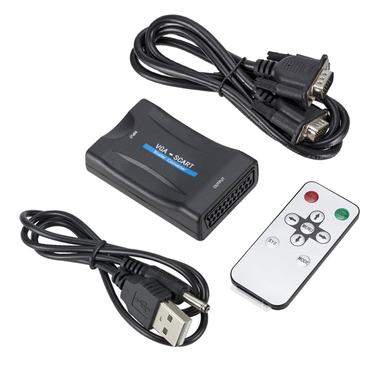 1080P VGA to SCART Audio Video Converter Adapter, VGA to SCART