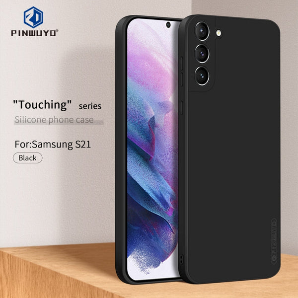 PINWUYO Touching Series Liquid Silicone TPU Shockproof Case, For Samsung Galaxy S21 5G, For Samsung Galaxy S21+ 5G, For Samsung Galaxy?S21 Ultra 5G, For Samsung Galaxy S21 Ultra 5G