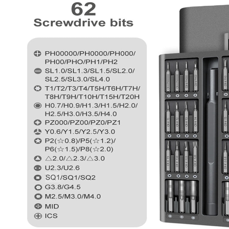 A63 63 in 1 Screwdriver Set Mobile Phone Tablet Computer Disassembly and Maintenance Tool, A63 63 in 1