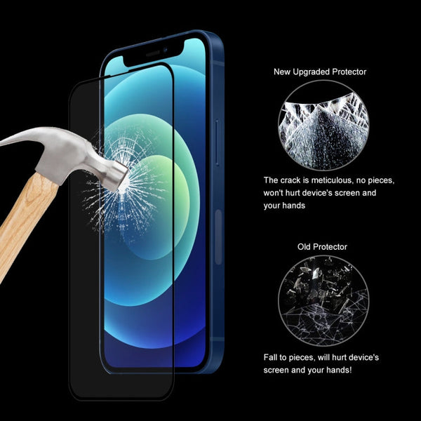 Hat-Prince ENKAY Liquid Silicone Shockproof Protective Case Drop Protection Cover + Full Coverage Tempered Glass Protector Film for iPhone 13, For iPhone 13