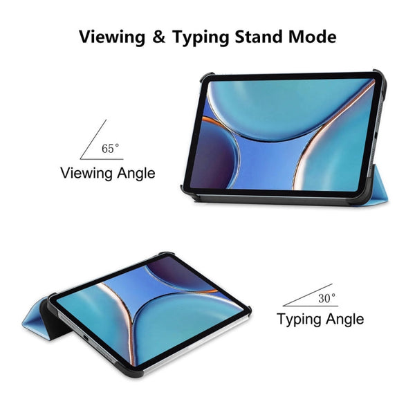 ENKAY Custer Texture Horizontal Flip PU+PC Leather Case with Three-folding Holder & Sleep / Wake-up Function for iPad mini 2024 / mini 6, For iPad mini 6 2021