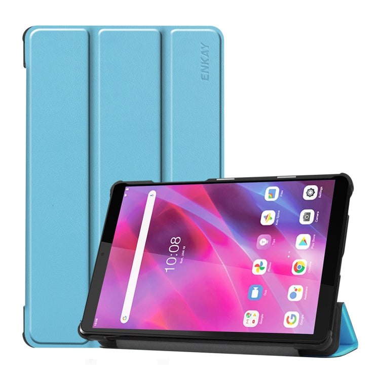 For Lenovo Tab M8 1/2/3 ENKAY Custer Texture Horizontal Flip PU+PC Leather Case with Three-folding Holder, For Lenovo Tab M8 1/2/3