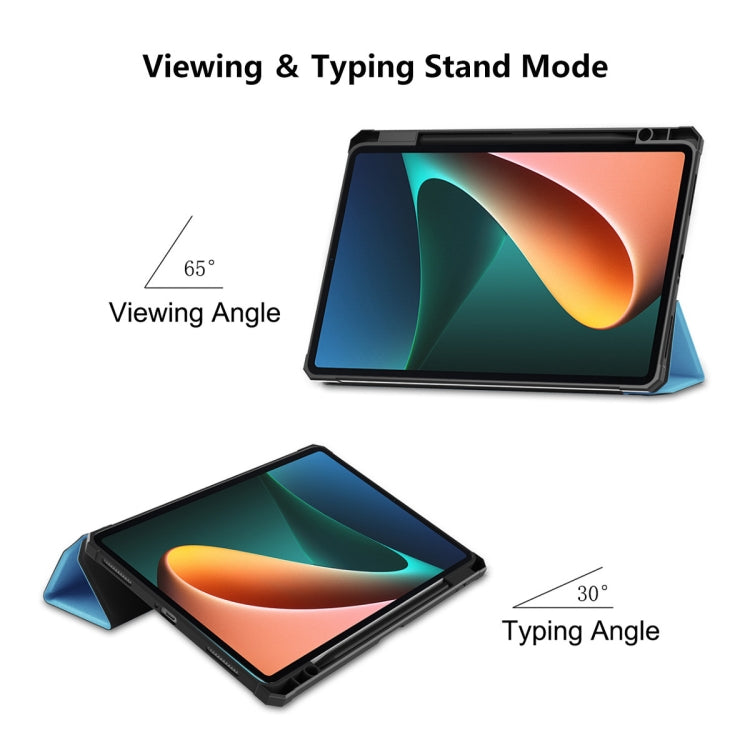 For Xiaomi Mi Pad 5 / 5 Pro ENKAY Custer Texture Horizontal Flip PU+TPU Leather Case with Three-folding Holder & Sleep / Wake-up Function & Pen Holder, For Xiaomi Mi Pad 5 / 5 Pro