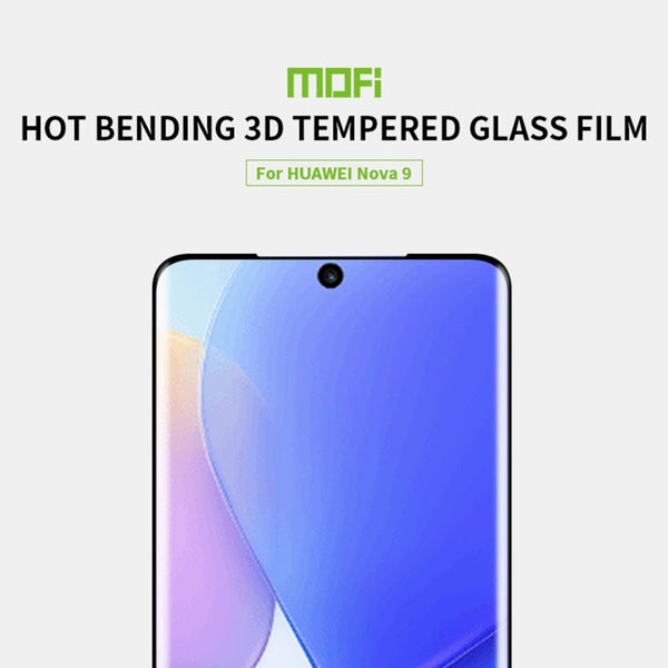 MOFI 9H 3D Explosion-Proof Hot Bending Full Screen Tempered Glass Film, For Huawei nova 9, For Huawei nova 9 Pro