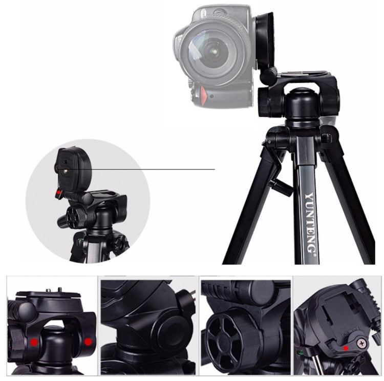 YUNTENG VCT-668 Aluminum Alloy Tripod Mount for 3 dimensional Damping Head, VCT-668