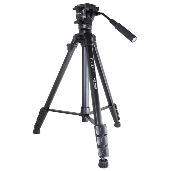 YUNTENG VCT-999 2m Aluminum Tripod Mount with Fluid Drag Damping Head, VCT-999