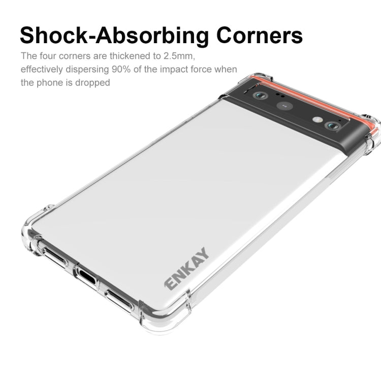 ENKAY Transparent TPU Shockproof Case, For Google Pixel 6, For Google Pixel 6 Pro