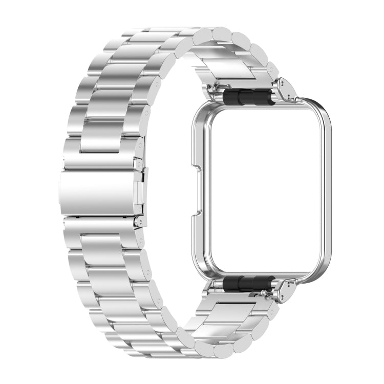 2 in 1 Three-bead Metal Strap with Watch Frame, For Xiaomi Redmi Watch 2, For Xiaomi Redmi Watch2 Lite International Version