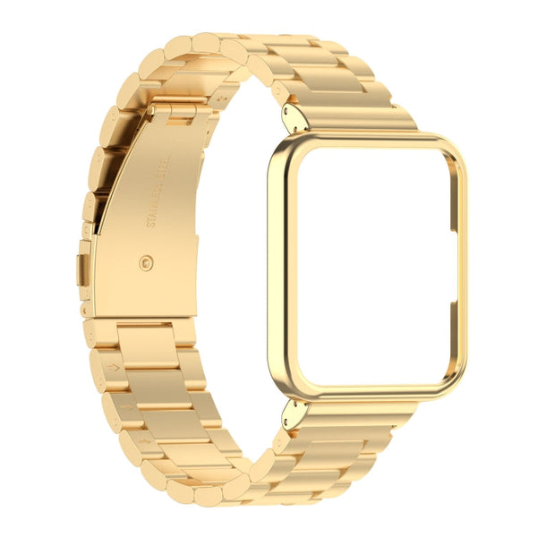 2 in 1 Three-bead Metal Strap with Watch Frame, For Xiaomi Redmi Watch 2, For Xiaomi Redmi Watch2 Lite International Version