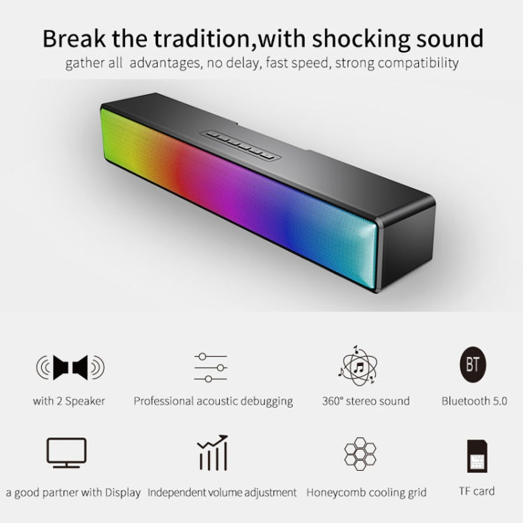 AEC BT601 RGB Light HiFi Soundbar Bluetooth Speaker Home Theater, BT601
