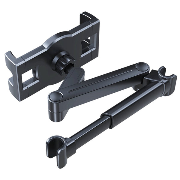 A081+X159 Car Backseat Headrest Tablet Bracket Long Arm Collapsible Mount