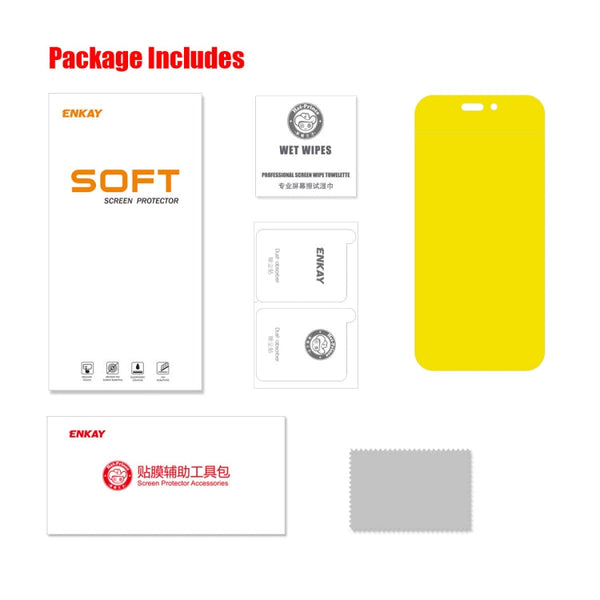 ENKAY Full Glue Explosion-proof Hydrogel Film For iPhone 14 Pro, For iPhone 14 Pro (1 PC), For iPhone 14 Pro  (2 PCS), For iPhone 14 Pro (5 PCS), For iPhone 14 Pro (10 PCS)