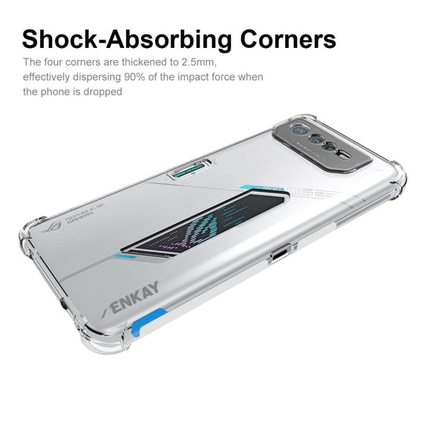 For Asus ROG Phone 6 ENKAY Clear TPU Shockproof Phone Case, For Asus ROG Phone 6