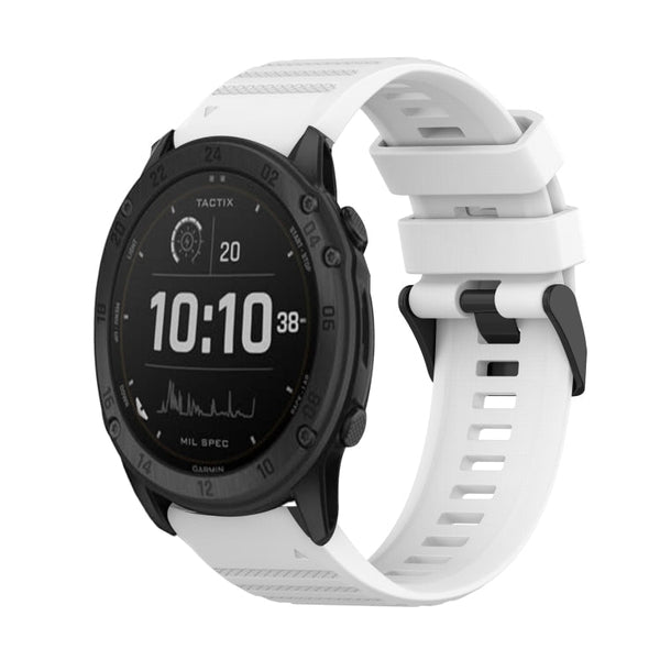 26mm Horizontal Texture Silicone Watch Band with Removal Tool, For Garmin Fenix 7X, For Garmin Fenix 7X Solar, For Garmin Tactix Delta