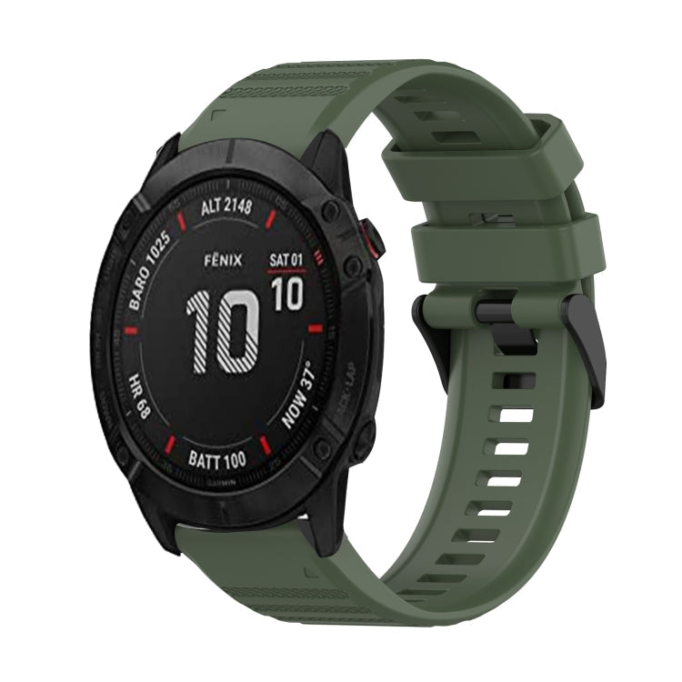 26mm Horizontal Texture Silicone Watch Band with Removal Tool, For Garmin Enduro, For Garmin Fenix 6X, For Garmin Fenix 6X Pro