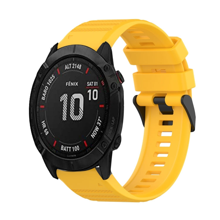 26mm Horizontal Texture Silicone Watch Band with Removal Tool, For Garmin Fenix 6X Sapphire, For Garmin Fenix 5X Sapphire, For Garmin Fenix 5X Plus