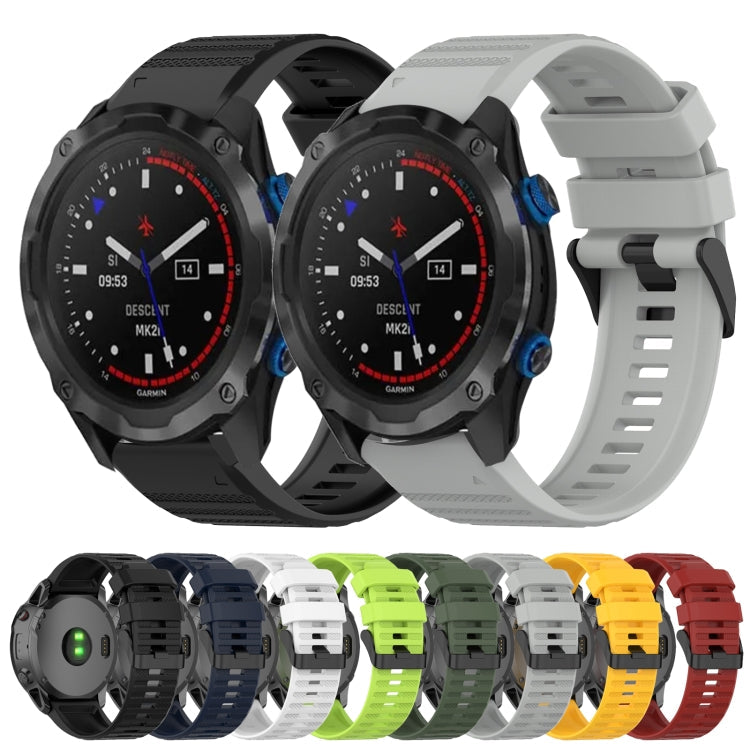 26mm Horizontal Texture Silicone Watch Band with Removal Tool, For Garmin Descent MK 2, For Garmin Descent MK 2i