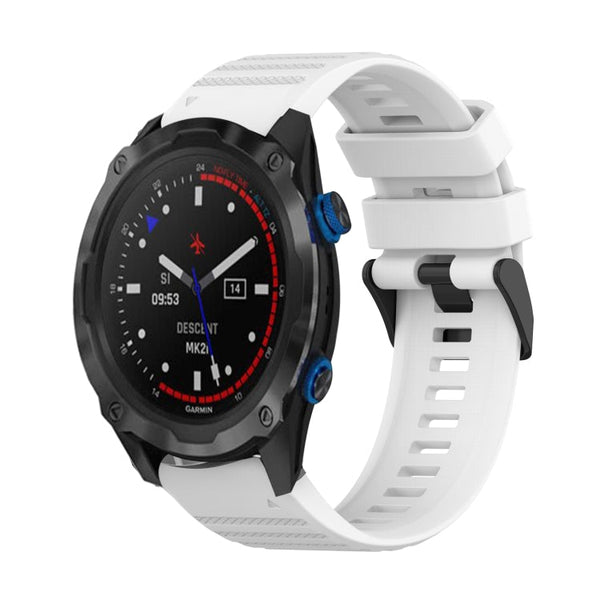 26mm Horizontal Texture Silicone Watch Band with Removal Tool, For Garmin Descent MK 2, For Garmin Descent MK 2i