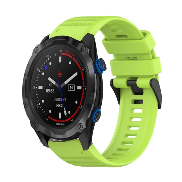 26mm Horizontal Texture Silicone Watch Band with Removal Tool, For Garmin Descent MK 2, For Garmin Descent MK 2i