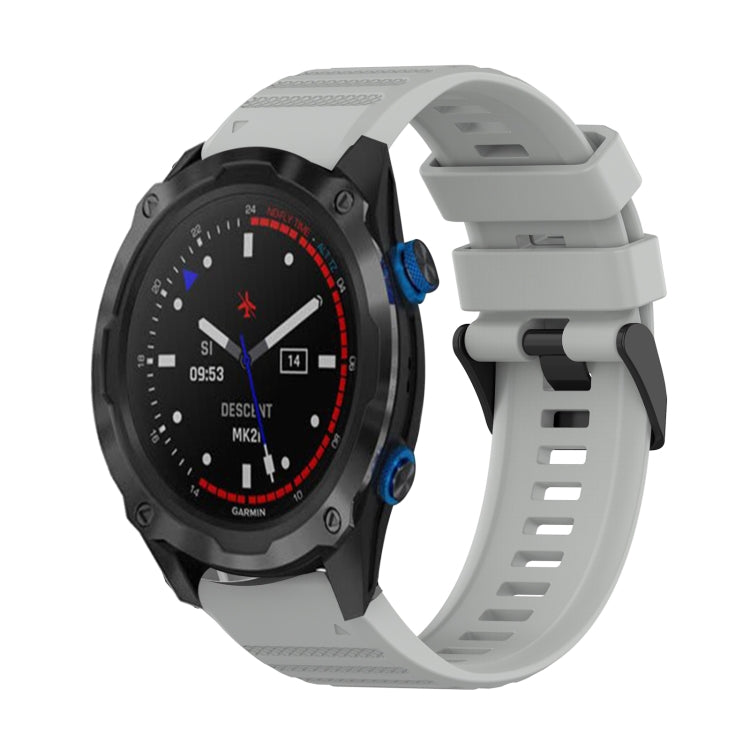 26mm Horizontal Texture Silicone Watch Band with Removal Tool, For Garmin Descent MK 2, For Garmin Descent MK 2i