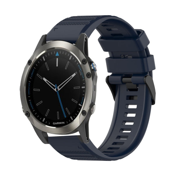 22mm Horizontal Texture Silicone Watch Band with Removal Tool, For Garmin Fenix 5 Plus, For Garmin Quatix 5, For Garmin Quatix 5 Sapphire