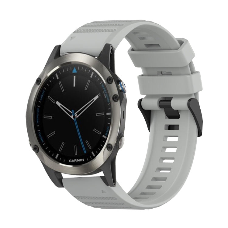 22mm Horizontal Texture Silicone Watch Band with Removal Tool, For Garmin Fenix 5 Plus, For Garmin Quatix 5, For Garmin Quatix 5 Sapphire