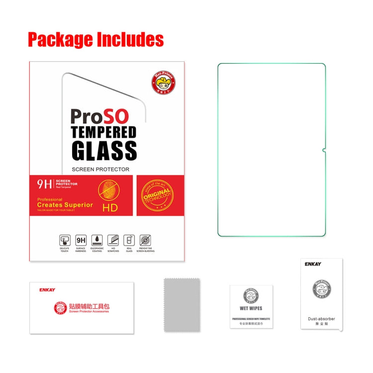 For Redmi Pad 10.6 ENKAY Hat-Prince 0.33mm Explosion-proof Tempered Glass Protector Anti-Scratch Film