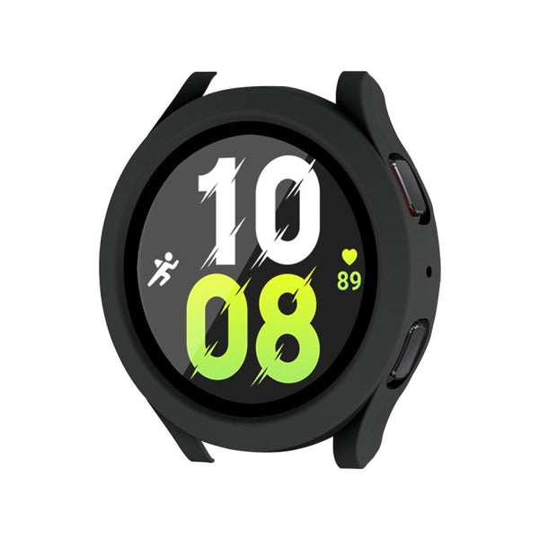 For Samsung Galaxy Watch4/5 44mm ENKAY Hat-Prince Waterproof Full Coverage PC Frame + 9H Tempered Glass Case