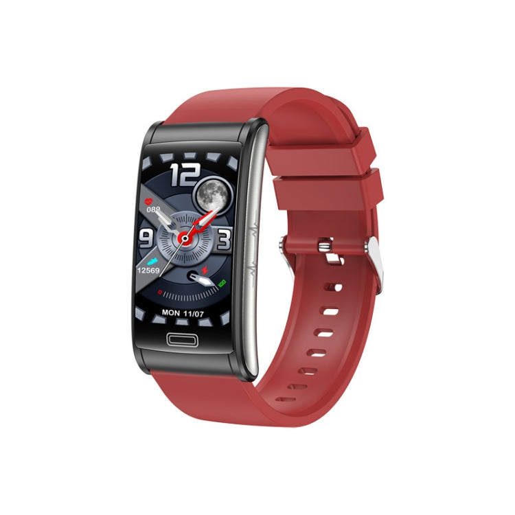 E600 1.47 inch Color Screen Smart Watch Silicone Strap Support Heart Rate Monitoring / Blood Pressure Monitoring