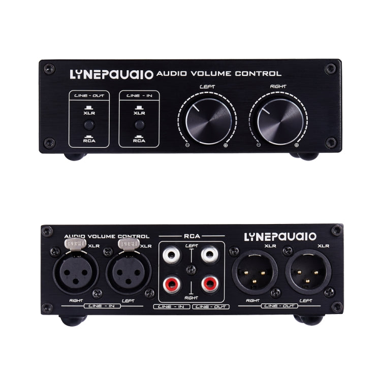 2 In and 2 Out Switcher Volume Controller, RCA signal switches to XLR balanced signal and no need for power supply. It provides RCA and XLR interfaces, independent L/R channel volume adjustment, which is suitable for devices with volume adjustment need