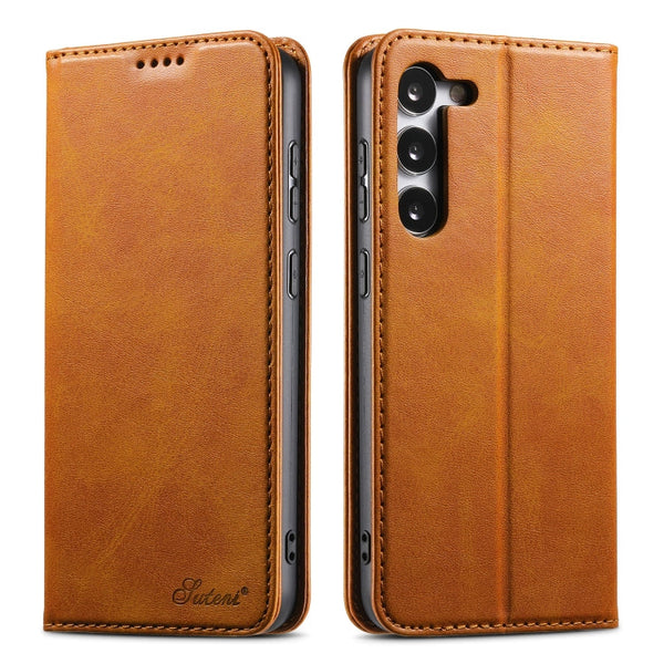 Suteni Calf Texture Horizontal Flip Leather Phone Case, For Samsung Galaxy S23 Ultra 5G, For Samsung Galaxy S23+ 5G, For Samsung Galaxy S23 5G