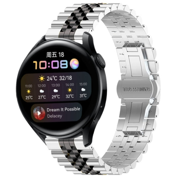 Five Bull Half Round Stainless Steel Watch Band + Strap Removal Tool, For Huawei Watch 3 / 3 Pro, For Huawei Watch GT2 Pro / GT 2e, For Huawei Watch GT 42mm/46mm / GT2 46mm