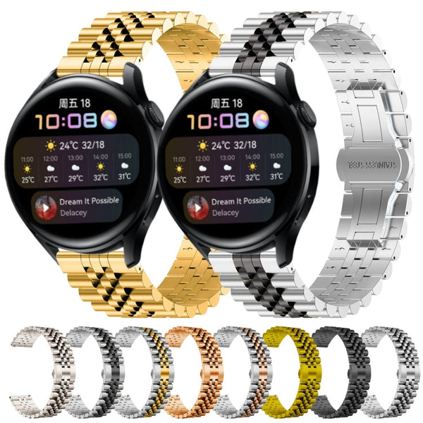 Five Bull Half Round Stainless Steel Watch Band + Strap Removal Tool, For Huawei Watch 3 / 3 Pro, For Huawei Watch GT2 Pro / GT 2e, For Huawei Watch GT 42mm/46mm / GT2 46mm