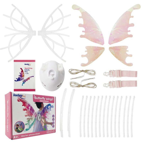Rockwoo R01 DIY Electric Butterfly Elf Wings Toy, With Light, No Light