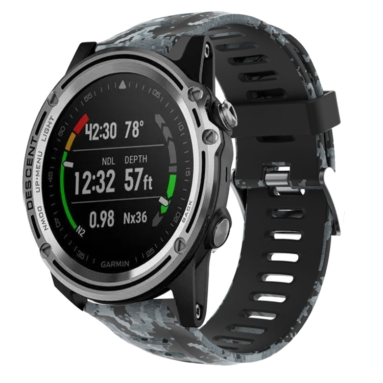26mm Camouflage Printed Silicone Watch Band