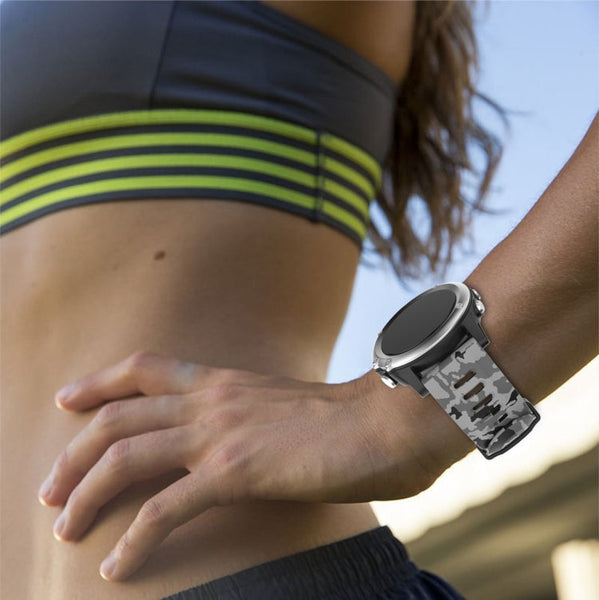 26mm Camouflage Printed Silicone Watch Band