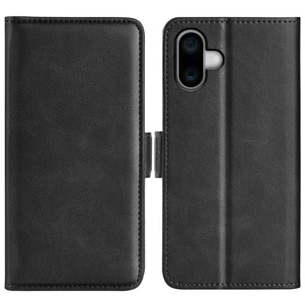 Dual-side Magnetic Buckle Horizontal Flip Leather Phone Case