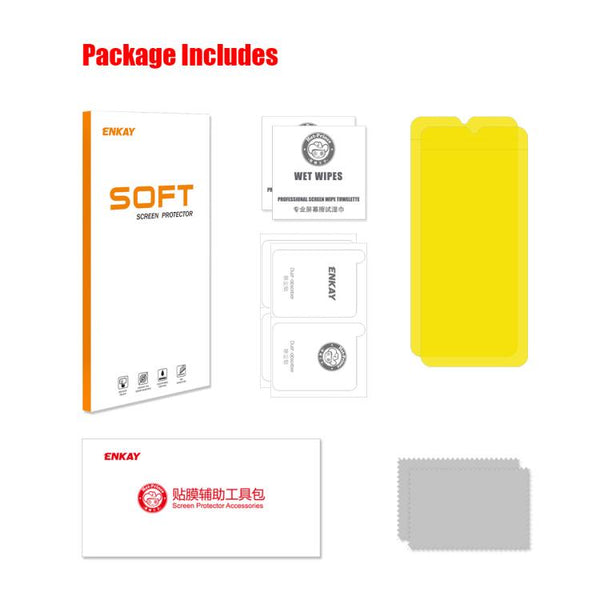 2pcs ENKAY Hat-Prince Full Glue Coverage Soft Explosion-proof Hydrogel Film, For Samsung Galaxy A07, For Samsung Galaxy A17, For Samsung Galaxy M56, For Samsung Galaxy F16 / M16, For Samsung Galaxy F06 / M06, For Samsung Galaxy A36 5G / A56 5G         ...
