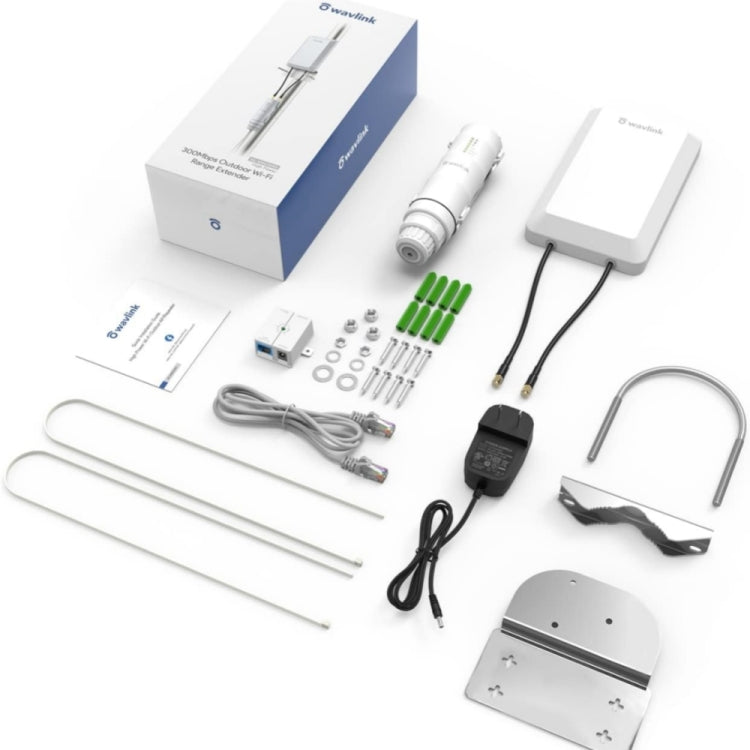 WAVLINK WN570HP2 Outdoor Weatherproof 300Mps WiFi Extender Wireless AP Repeater, US Plug, EU Plug