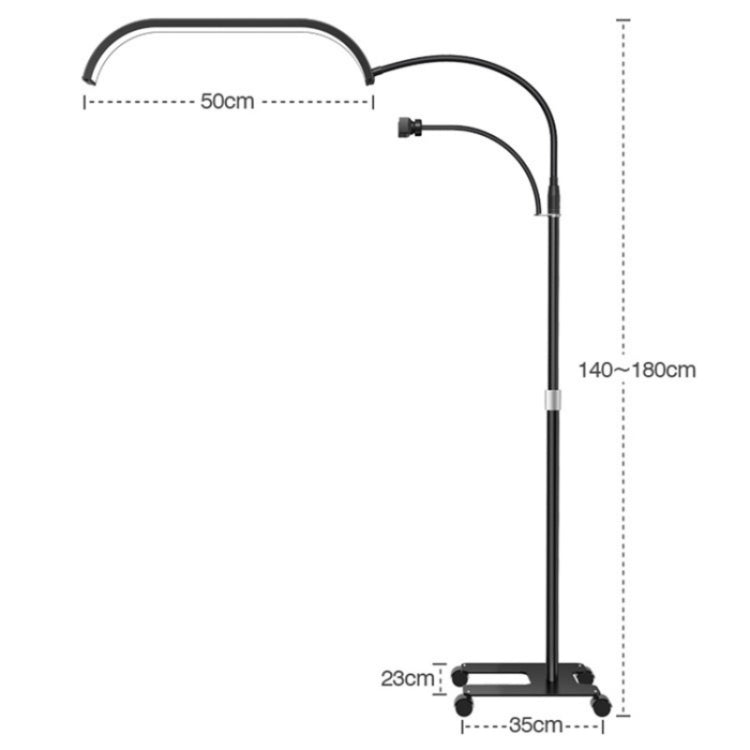 HD-G63X Floor Standing Remote Dimming LED Moon Lamp Manicure Eyelash Beauty Lamp, US Plug, UK Plug, EU Plug, AU Plug