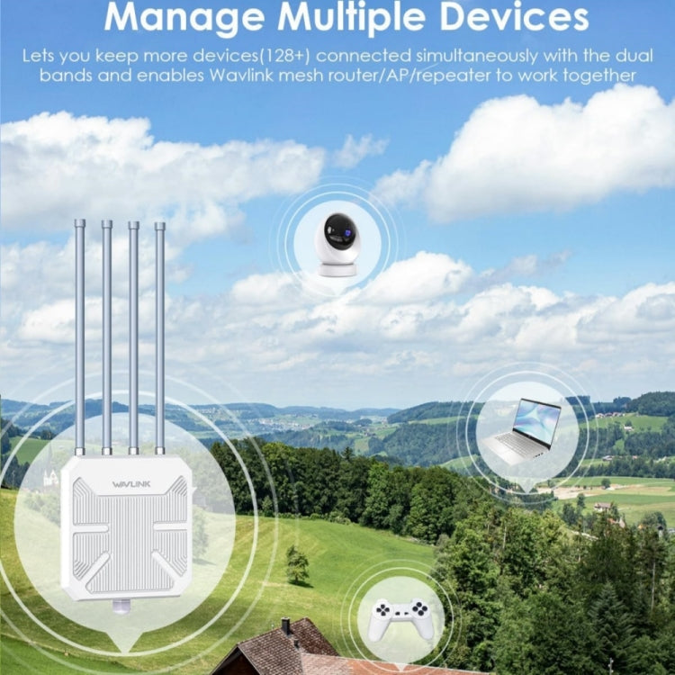 WAVLINK WN573HX3 AX3000 Waterproof Outdoor WiFi Wireless Outdoor Dual Band Router, US Plug, UK Plug, EU Plug, AU Plug