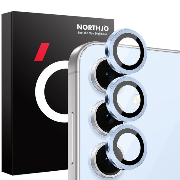 NORTHJO Camera Lens Protector CD Metal Ring Tempered Glass Film
