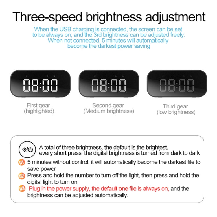 AEC BT506 Speaker With Wirror, LED Clock Display, Dual Alarm Clock,Snooze, HD hands-free Calling, HiFi Stereo.