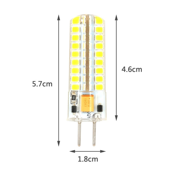 GY6.35 5W SMD2835 72LEDs Dimmable Silicone Corn Bulb for Chandelier Crystal Lamp Lighting Accessories,AC 12V, Warm White, Cool White