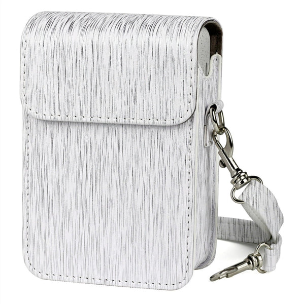 Richwell Brushed Camera Case PU Leather Case for Fujifilm Instax Mini Liplay Instant Camera, Black, White, Gold