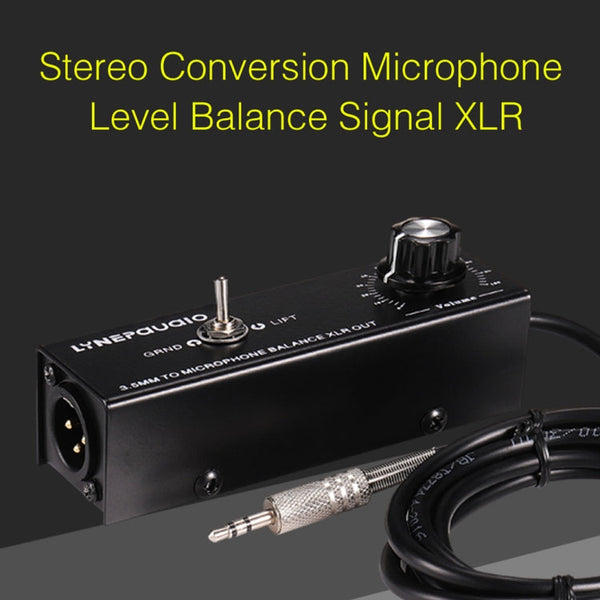 B012 Professional Stereo Signal Converted to Microphone Balanced Signal Output