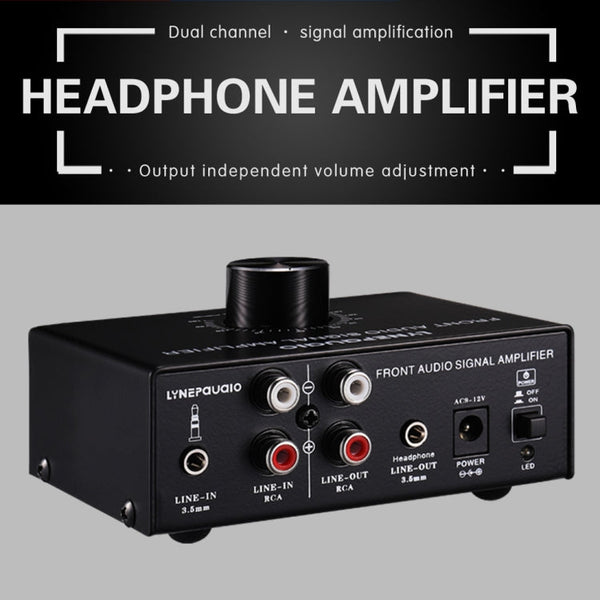 B015 Front Stereo Signal Amplifier Booster Headphones Speaker Amplifier Headset Dual-Audio Source, B015